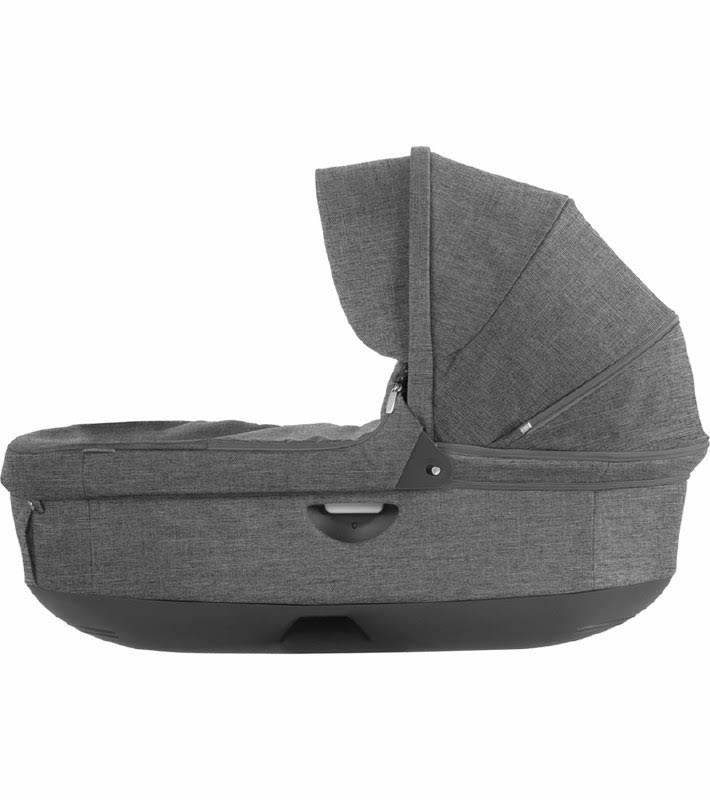 Stokke Crusi and Trailz Carrycot, Black Melange