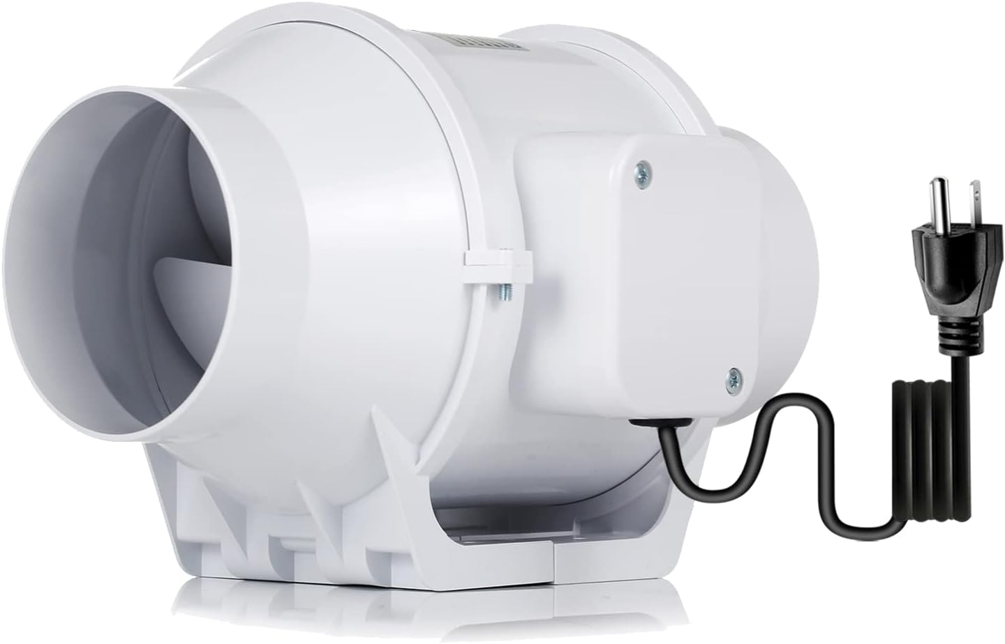 Hon&Guan 4 Inch Extractor Fan High Efficiency Mixed Flow Ventilation System Exhaust Air for Bathroom Kitchen Inline Duct Fan (S Series)