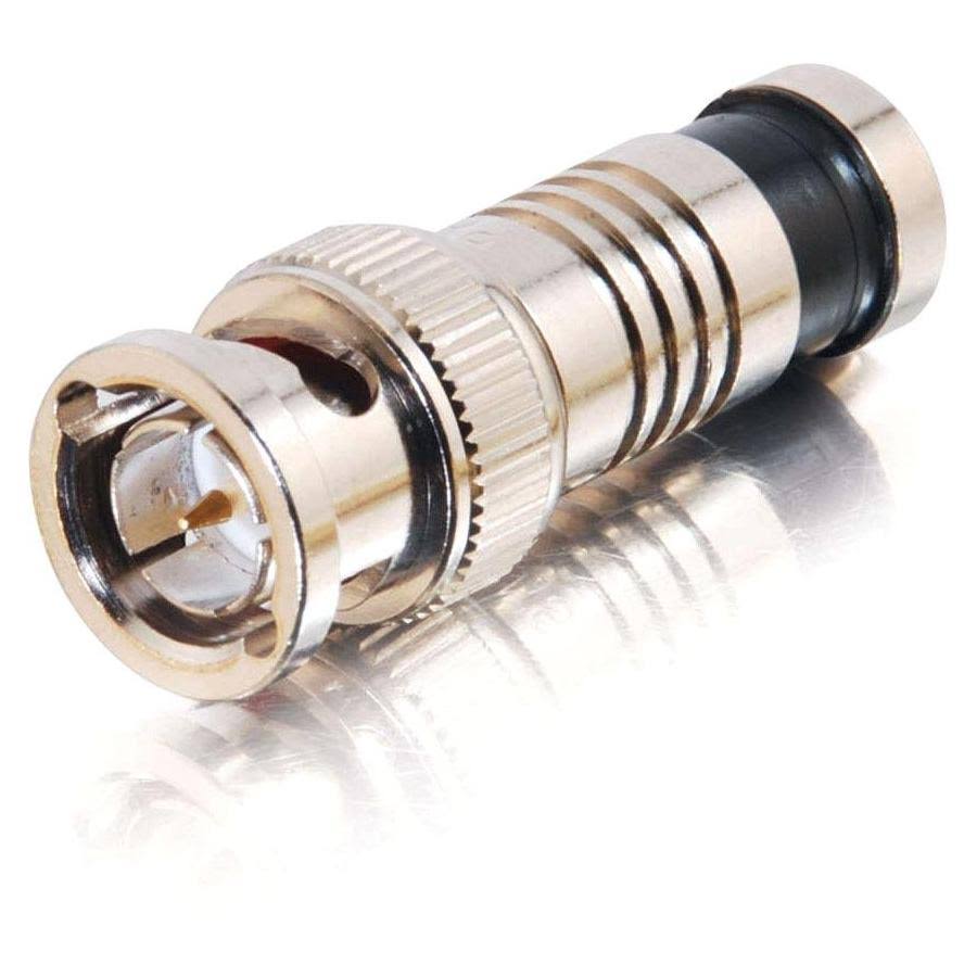 C2G Compression BNC-Type Connector for RG59 - Video connector - Chrome - M BNC - pack of 20 41123