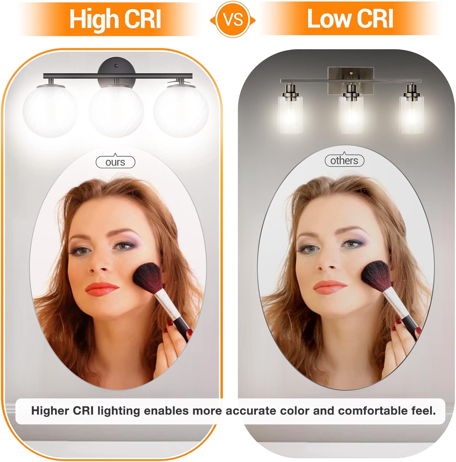 3-Light Bathroom Light Fixtures, Anti-Glare Vanity Lights, Matte Black Wall Sconces with Frosted Glass Shade, 3x60W High Bright Bulbs Included for Bathroom, Living Room, Bedroom, Hallway(G9 Base)