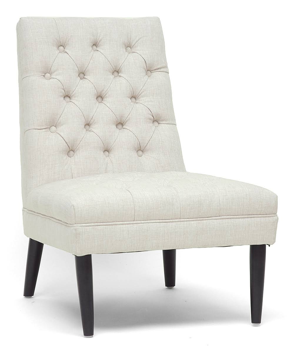 Baxton Studio Zinnia Beige Linen Modern Accent Chair