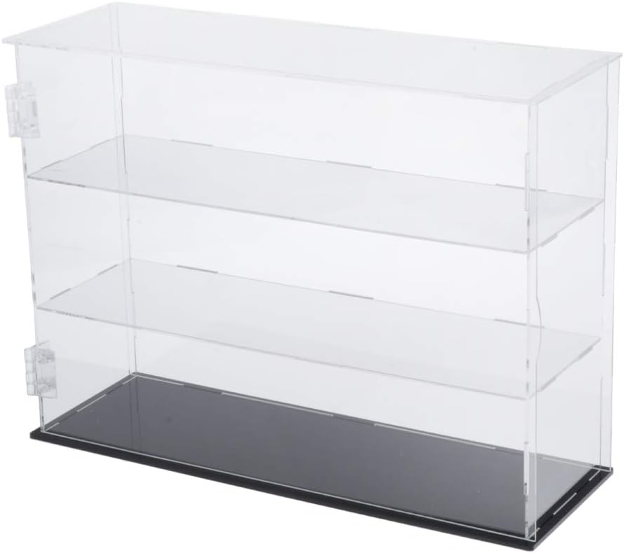 harayaa Transparent 3-Layer Acrylic Display Case Diecast Car Desk Box Di Pack of 2