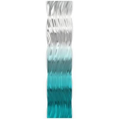 Fade Wave Original Abstract Metal Wall D&eacute;cor Orren Ellis Finish: Teal
