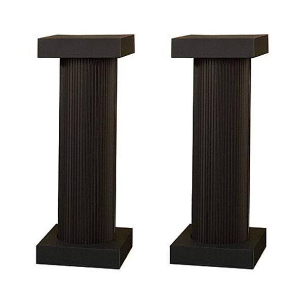 4 ft. Black Fluted Pedestal Pair