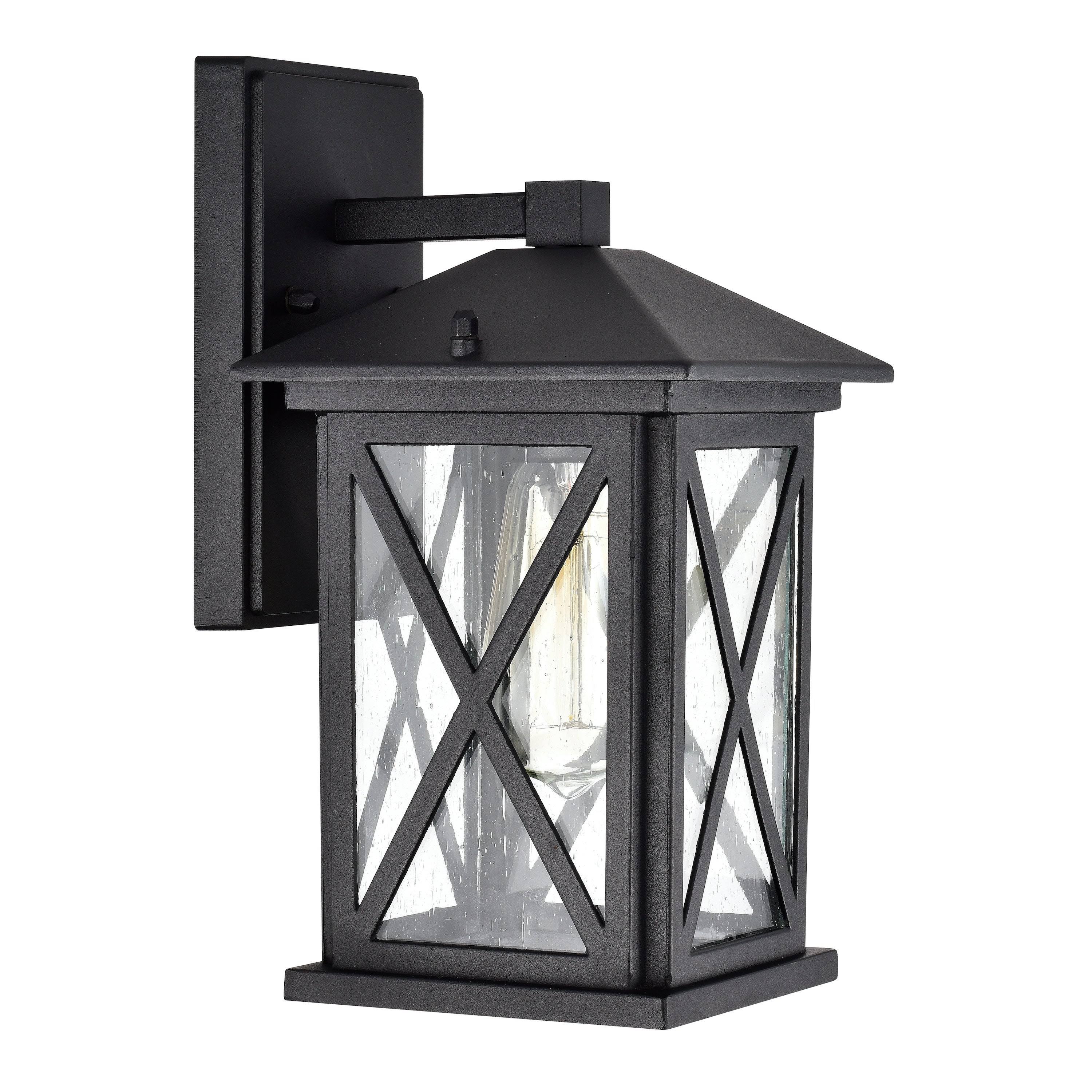 1-Light Outdoor Wall Lantern - Textured Black