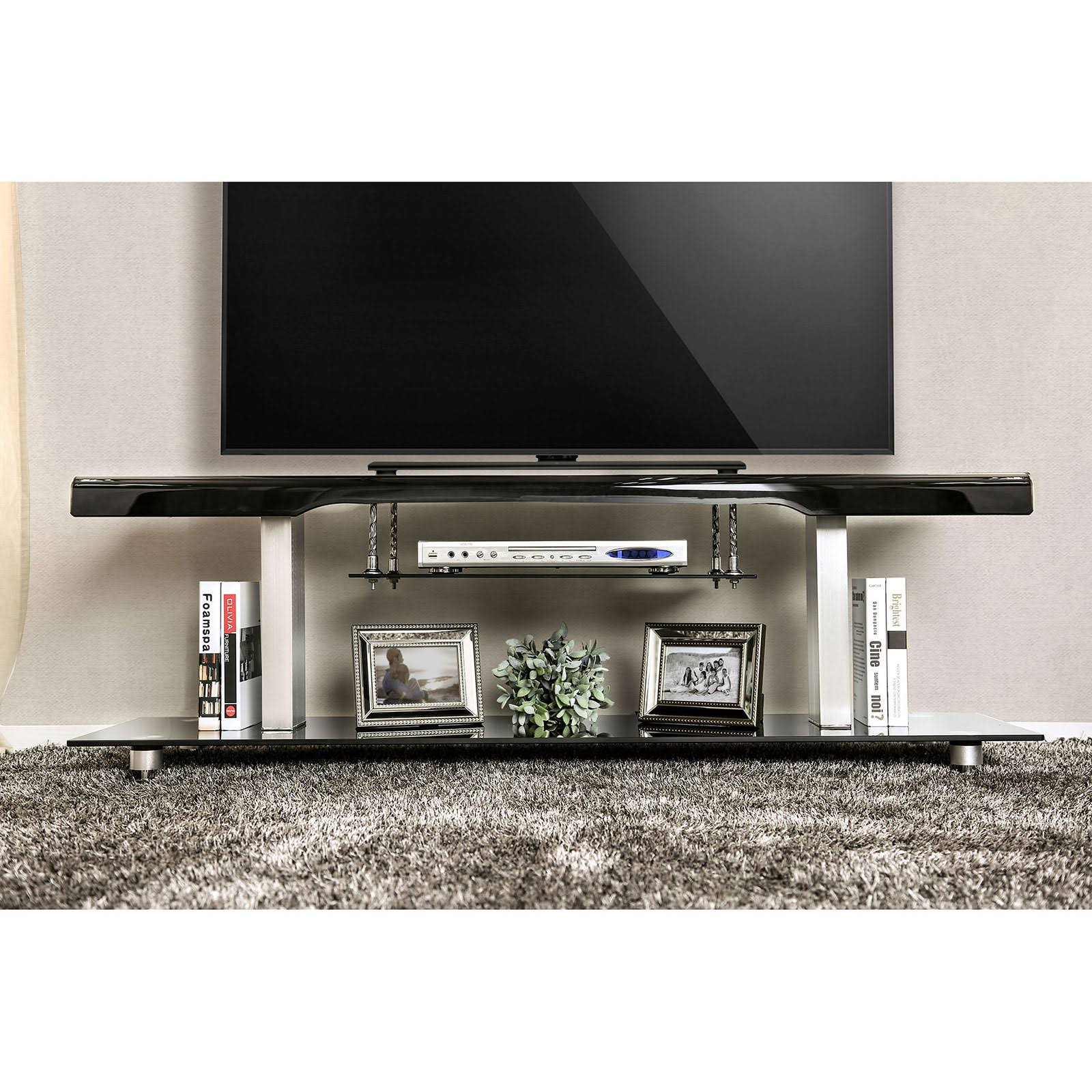Furniture of America 60x22 TV Console Dietrich Black
