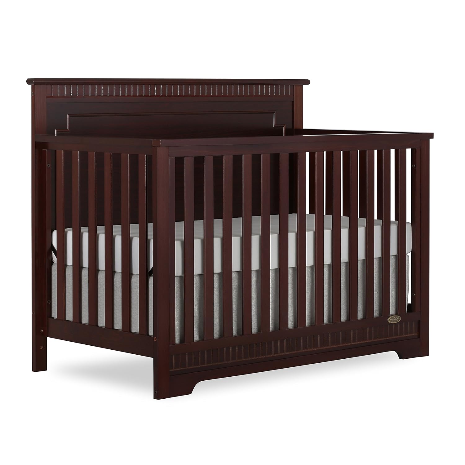 Dream On Me Morgan 5-in-1 Convertible Crib in Espresso, Greenguard Gold Certified , 55x30x44.5 Inch (Pack of 1)