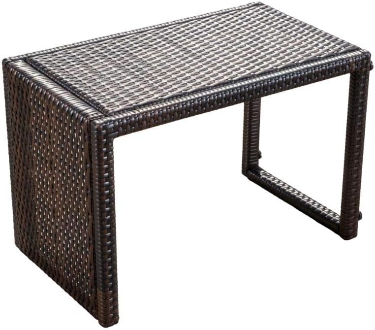 Christopher Knight Home CKH C-Shaped PE Accent Table, Multibrown