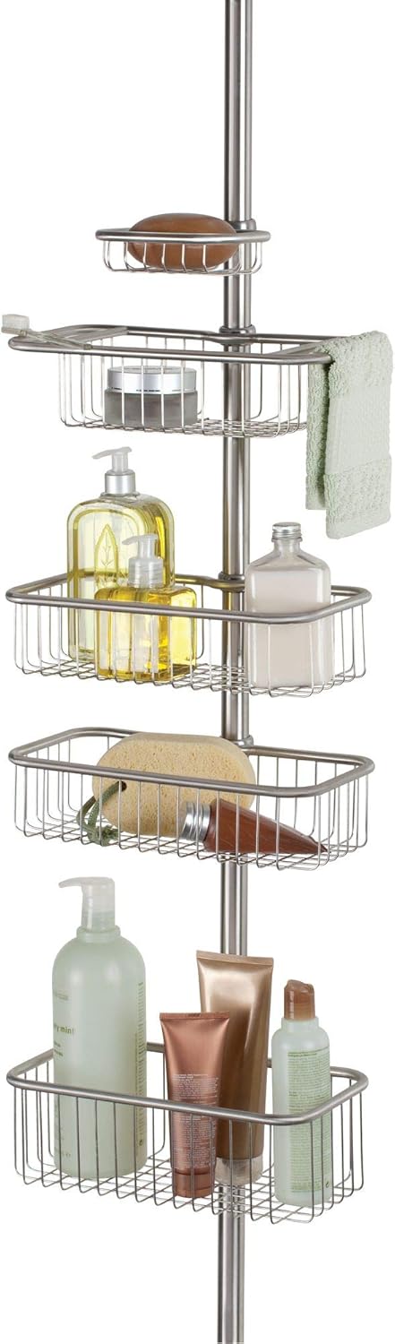 iDesign Forma Tension Caddy, Chrome Pack of 2