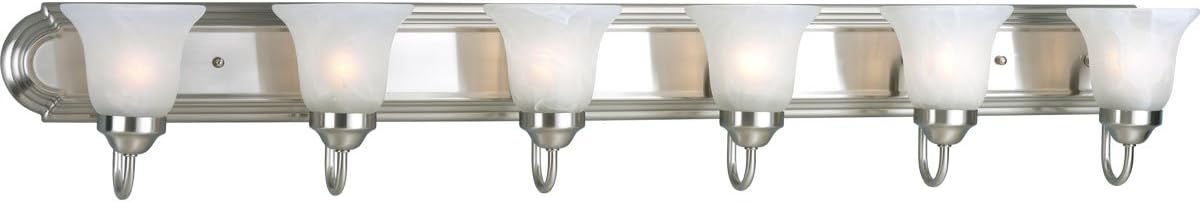 Progress Lighting P3056-09 Traditional Four Bath from Madison Collection in Pewter, Silver Finish Lighting Accessory, 48-Inch Width x 7-1/4-Inch Height, Brushed Nickel