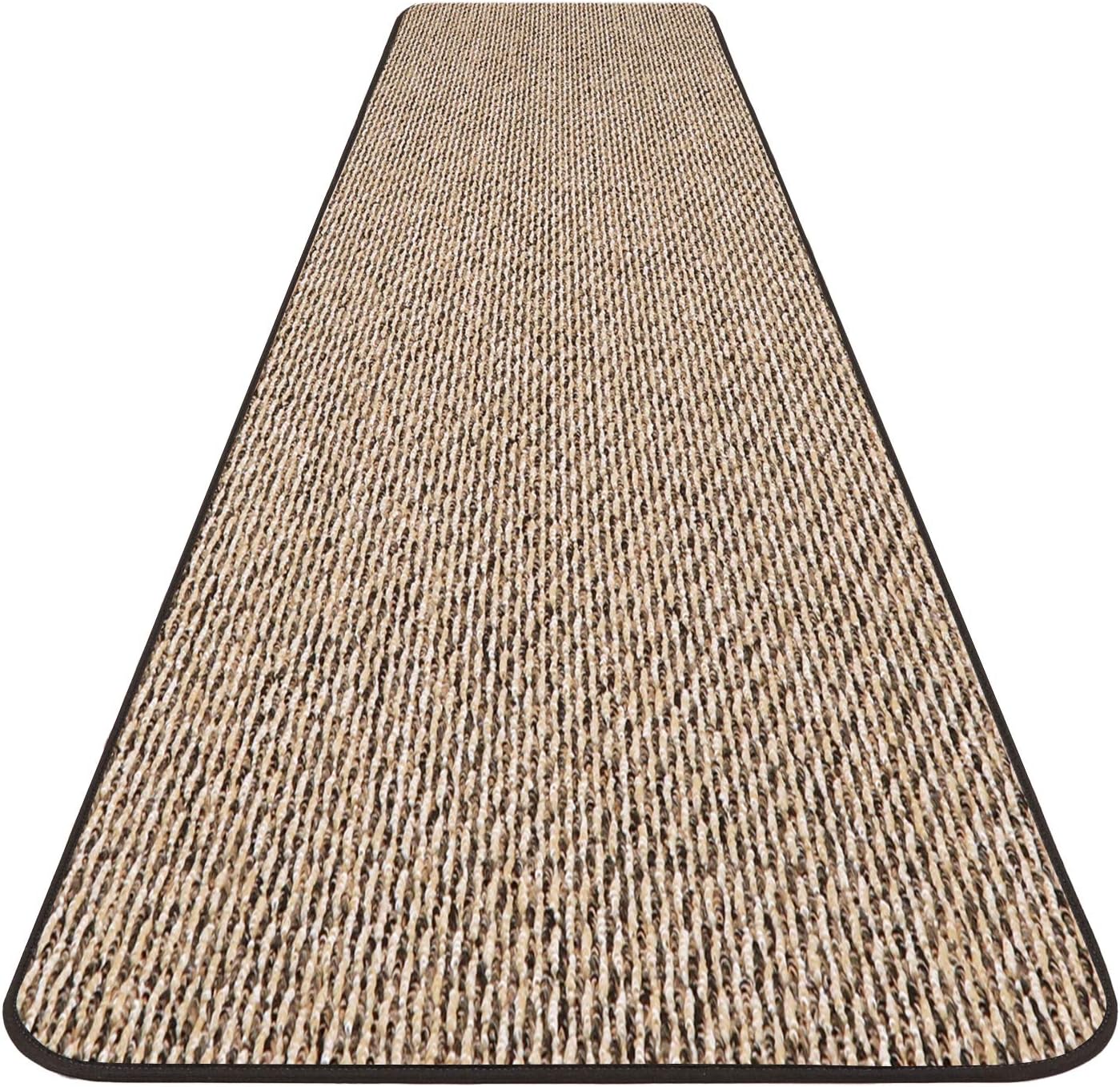 House, Home and More Skid-Resistant Carpet Runner - Black Ripple - 10 Feet X 36 Inches