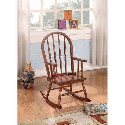 Acme Kloris Youth Rocking Chair in Tobacco August Grove