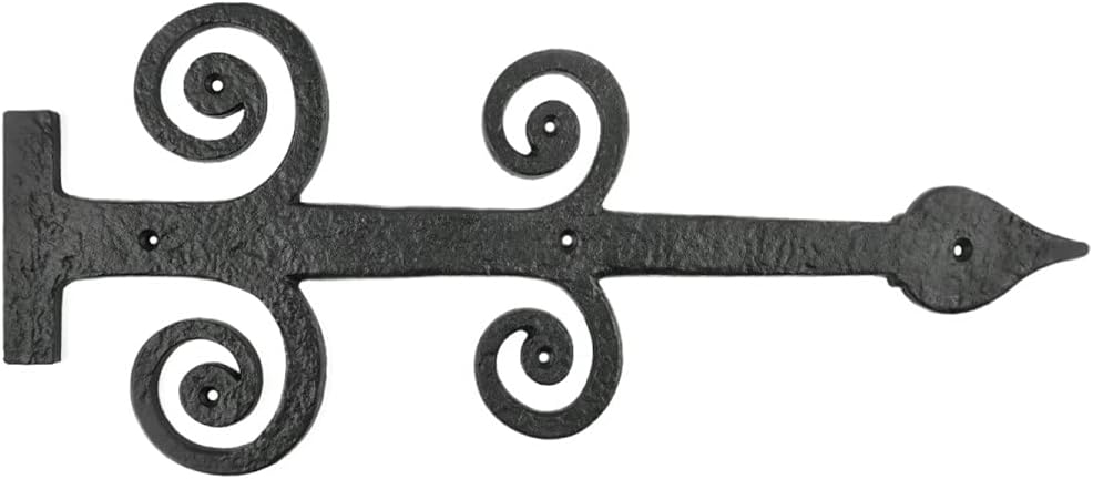 Black Wrought Iron Decorative Dummy Strap Hinge 16