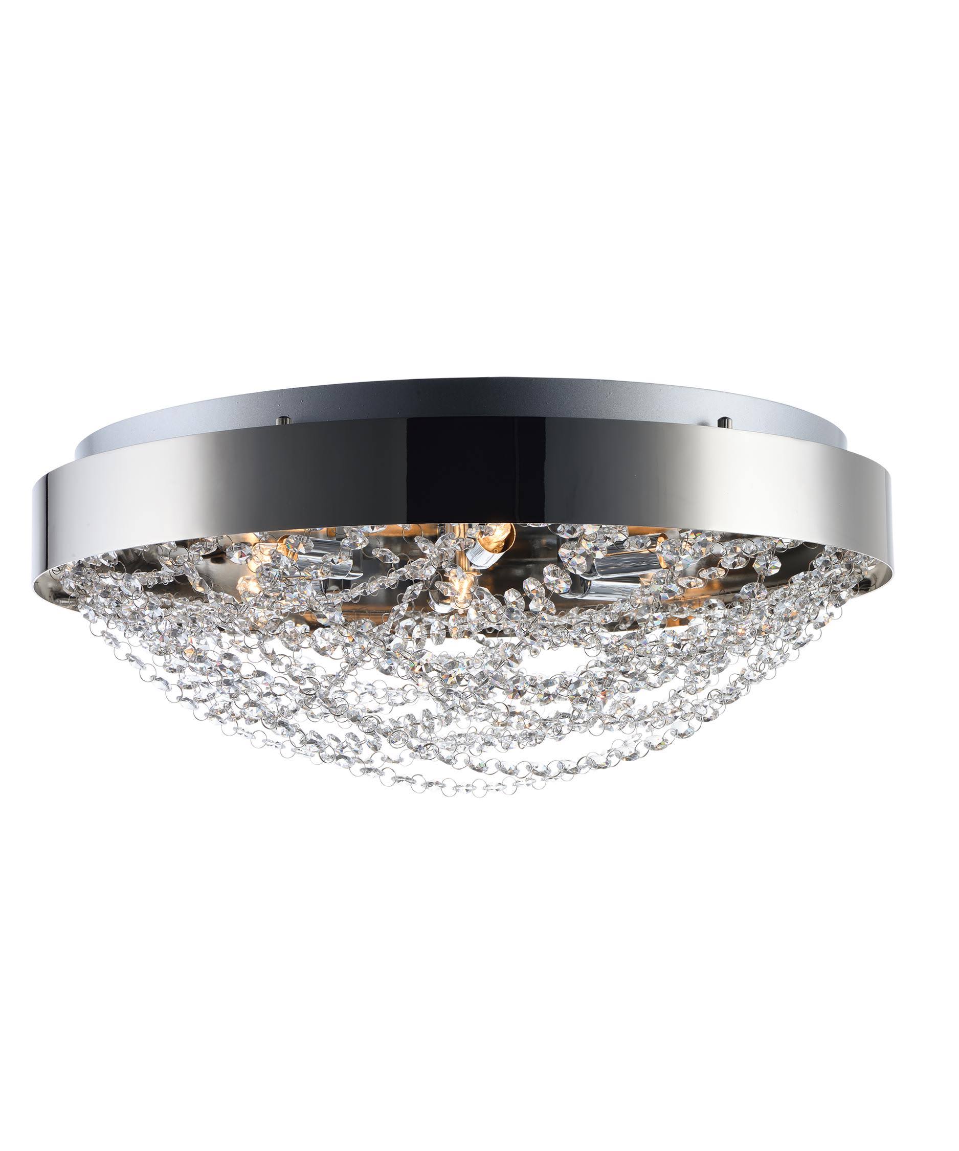 Maxim Lighting 35081BCPN Lace Flush Mount Light, Polished Nickel