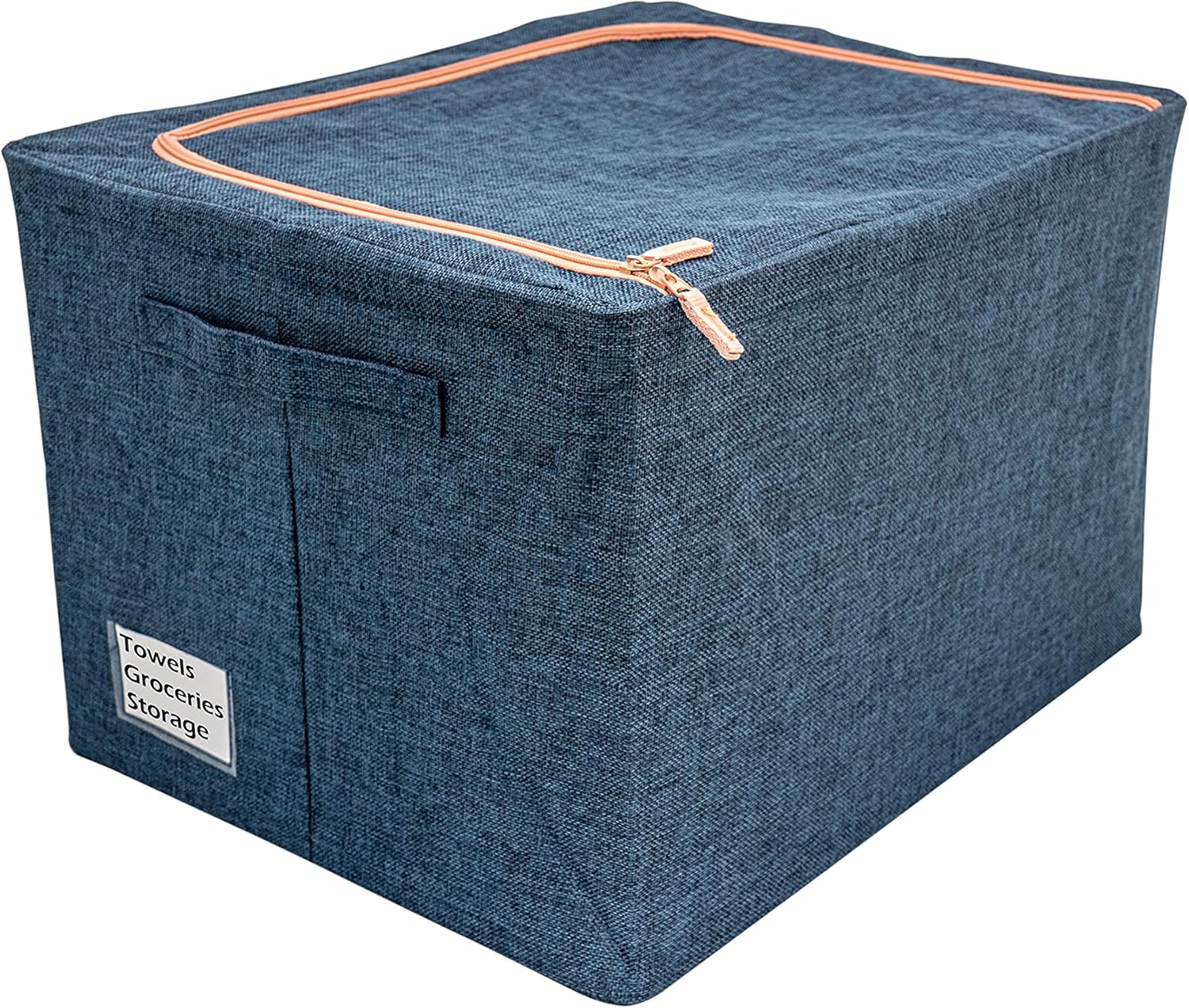 Heavy Duty Fabric Storage Bins, 2 Pack, Large 66 Liter Bedroom Organization and Storage Boxes, Containers for Organizing with Sturdy Stainless-Steel Frame, View Windows, and Collapsible Design Pack of 2