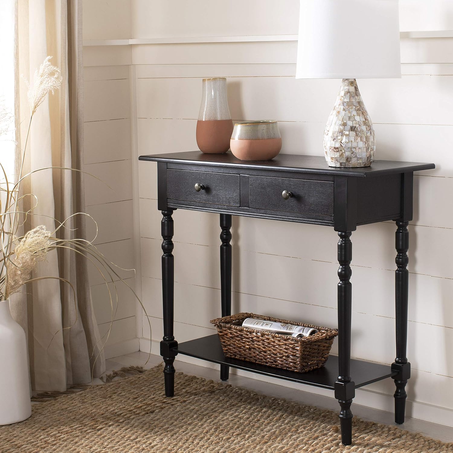Safavieh American Homes Collection Rosemary Distressed Black Console Table