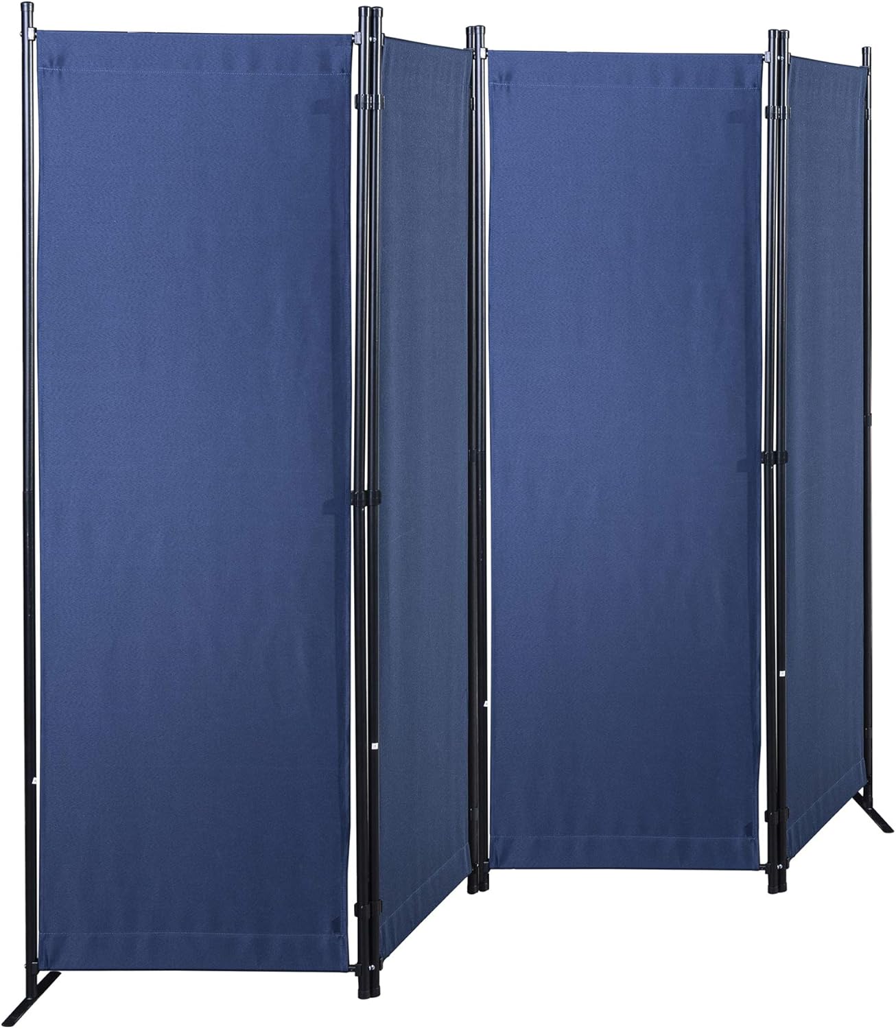 GOJOOASIS Room Dividers Folding Privacy Screens 4 Panel Partition (Blue)