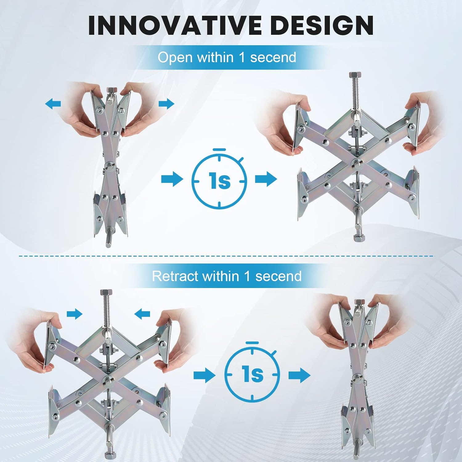 Kohree X-Chock Wheel Stabilizers for RV Travel Trailers,Camper Wheel Tire Chock Stabilizers Scissor Dual Axle Fit for 1-2/8