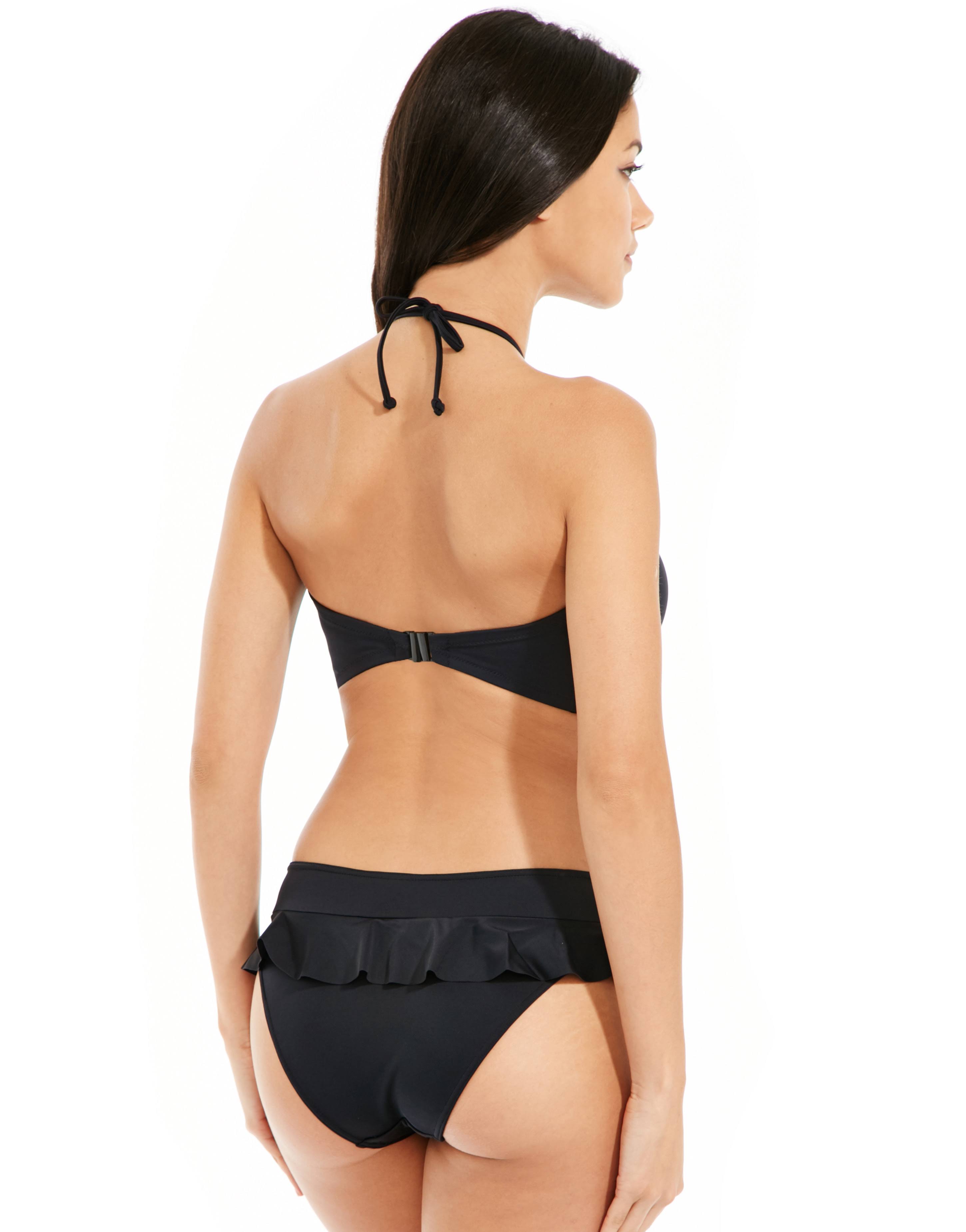 Freya Remix Underwire Padded Bandeau Bikini Top Black