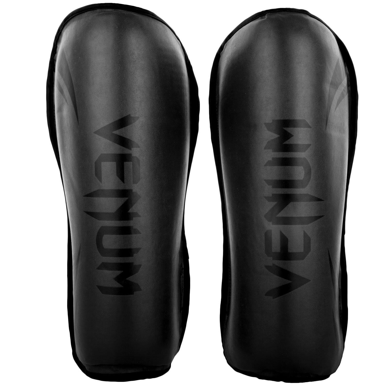 Venum Challenger Hook and Loop Shin Guards - Small - Black/Black