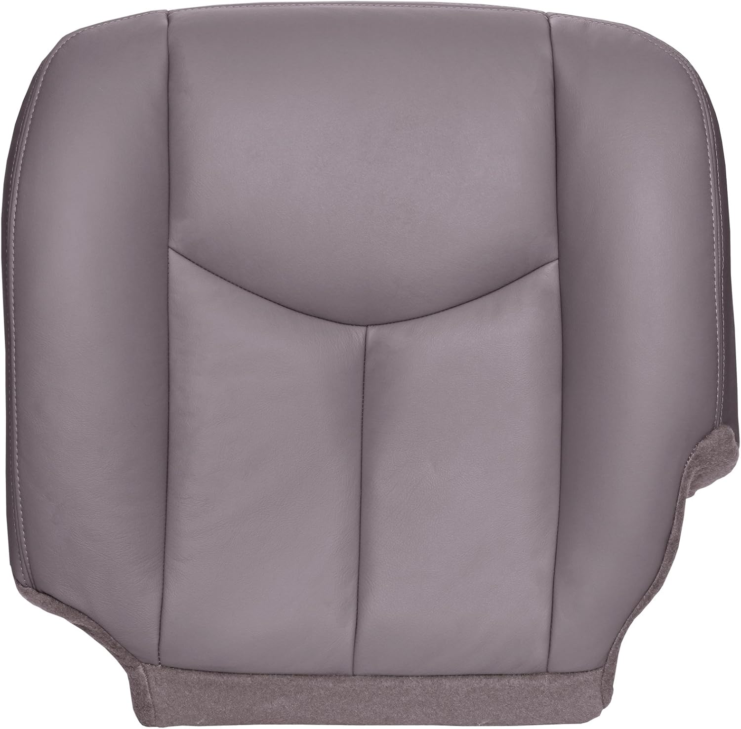 The Seat Shop Driver Bottom Replacement Seat Cover - Very Dark Pewter (Dark Gray) Leather (Compatible with 2003 - 2006 Chevrolet Silverado and GMC Sierra)