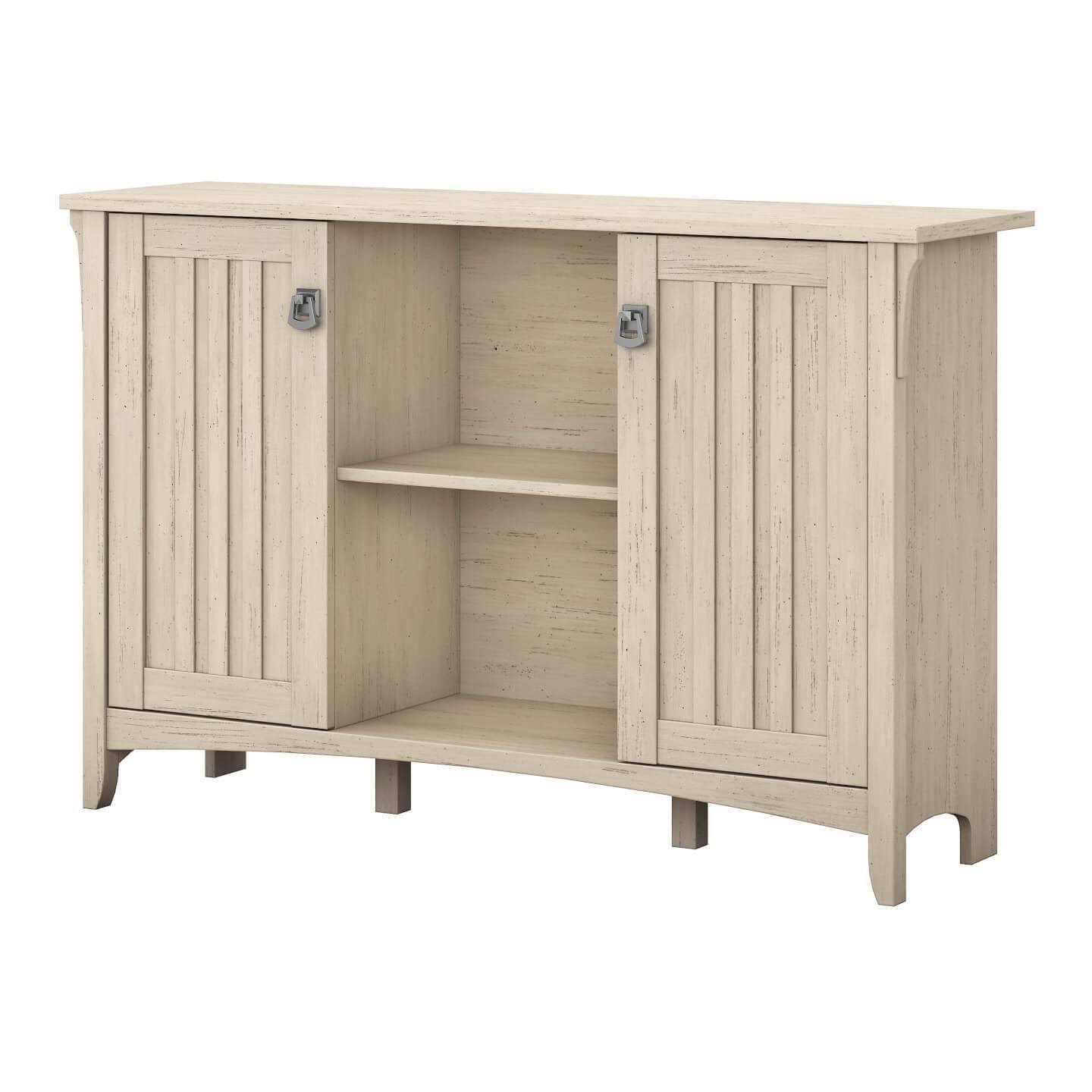 Bush Furniture Salinas Accent Storage Cabinet with Doors in Reclaimed Pine