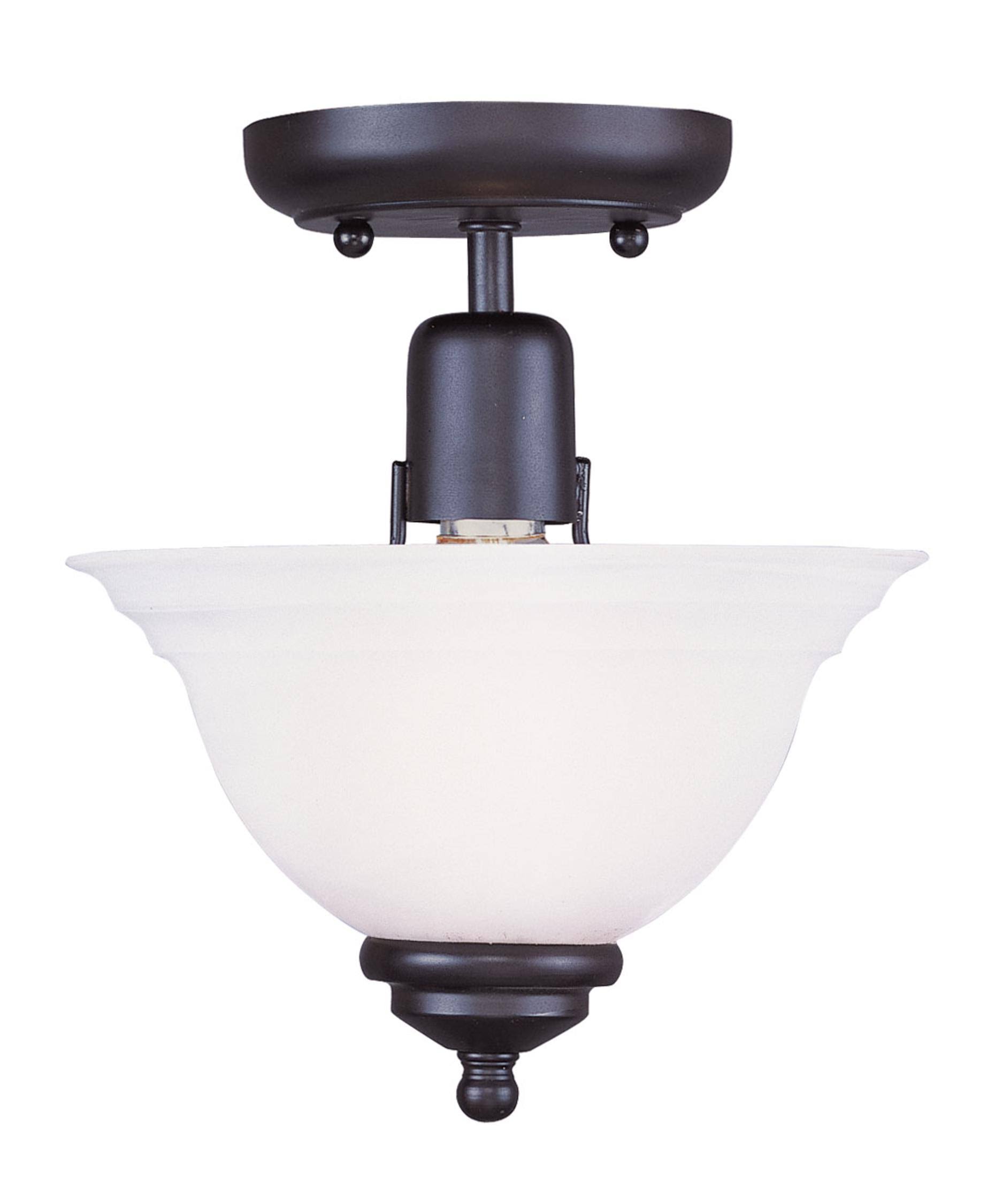 Livex Lighting 4250-04 North Port 1 Light Black Ceiling Mount