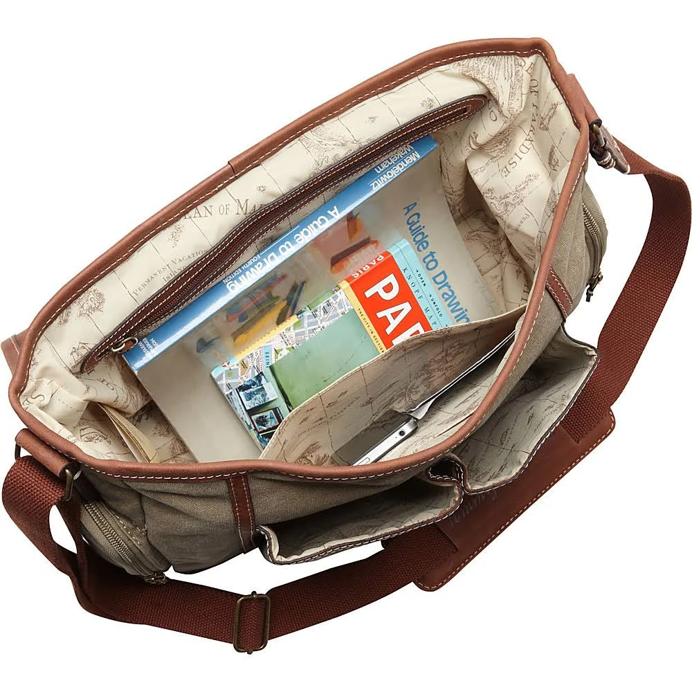 Tommy Bahama The Casual Bag Messenger Khaki/Cognac