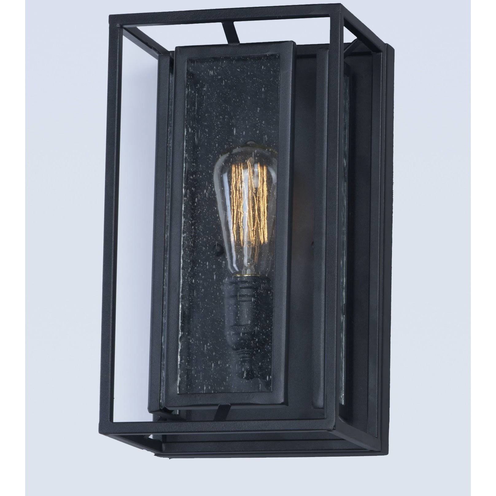 Maxim Lighting 21679CDBK Era 6 inch Tall LED Wall Sconce in Black with Seedy Glass