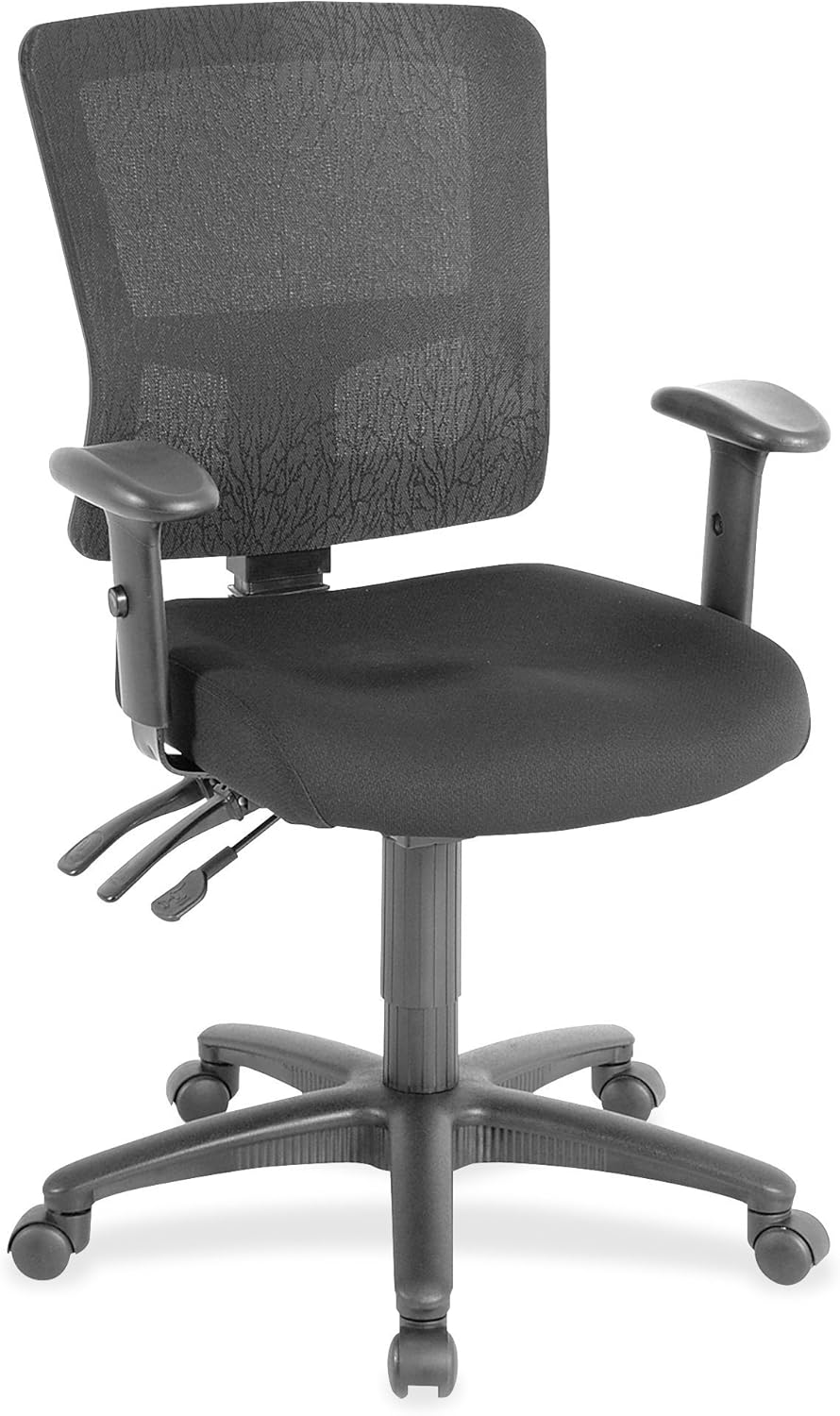 Lorell Low Back Mesh Chair, 27 by 26 by 40-Inch, Black/Gray