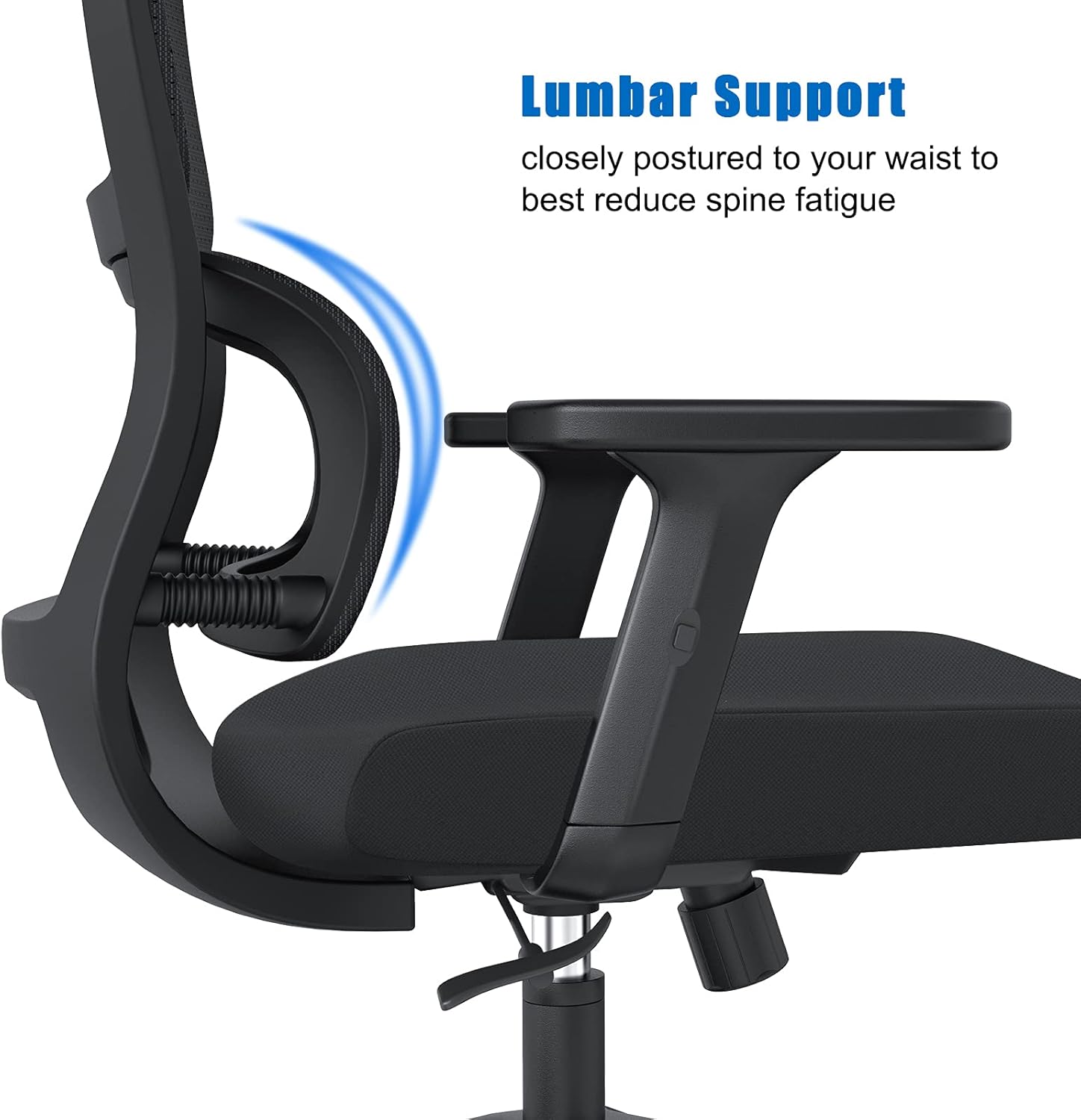 Ergonomic Office Chair with Upgraded Lumbar Support and Adjustable Armrest Headrest, Desk Chair with Mesh High Back, Home Office Desk Chair, Computer Chair, Rolling Chair