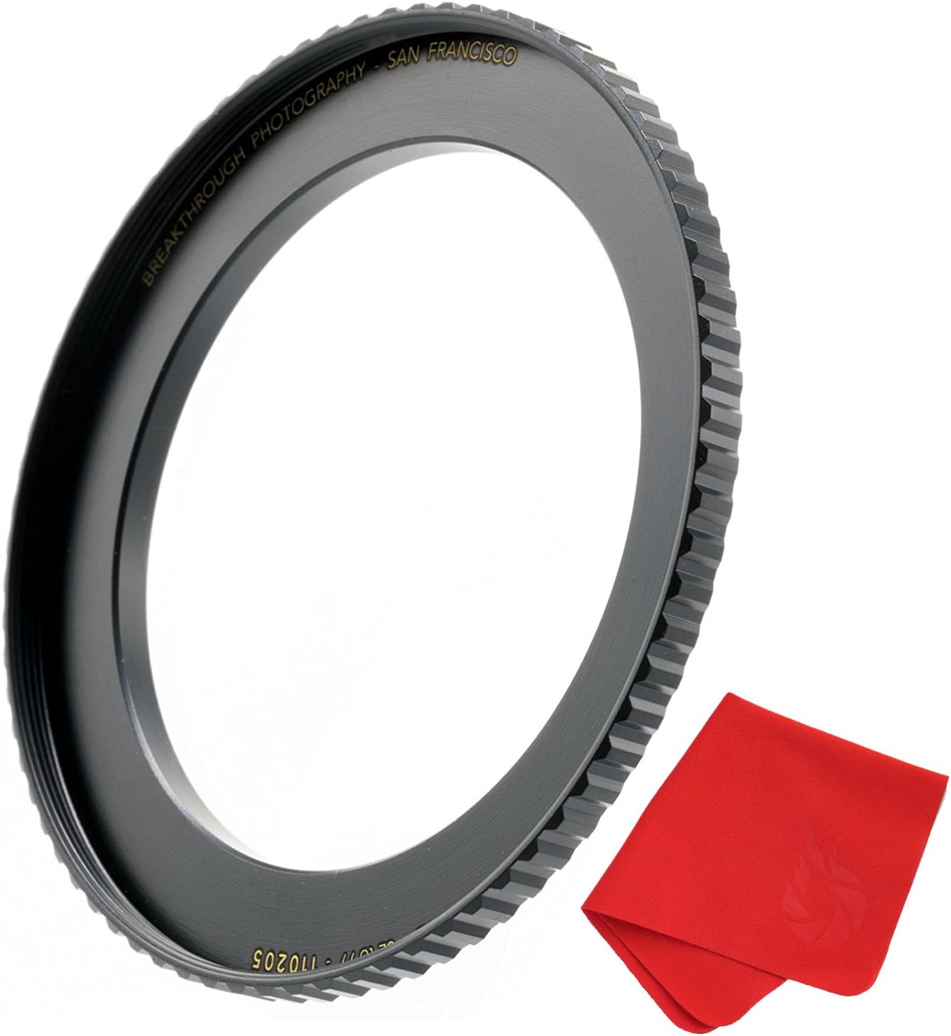 Breakthrough Photography 77mm to 105mm Step-Up Lens Adapter Ring for Filters, Made of CNC Machined Brass with Matte Black Electroplated Finish