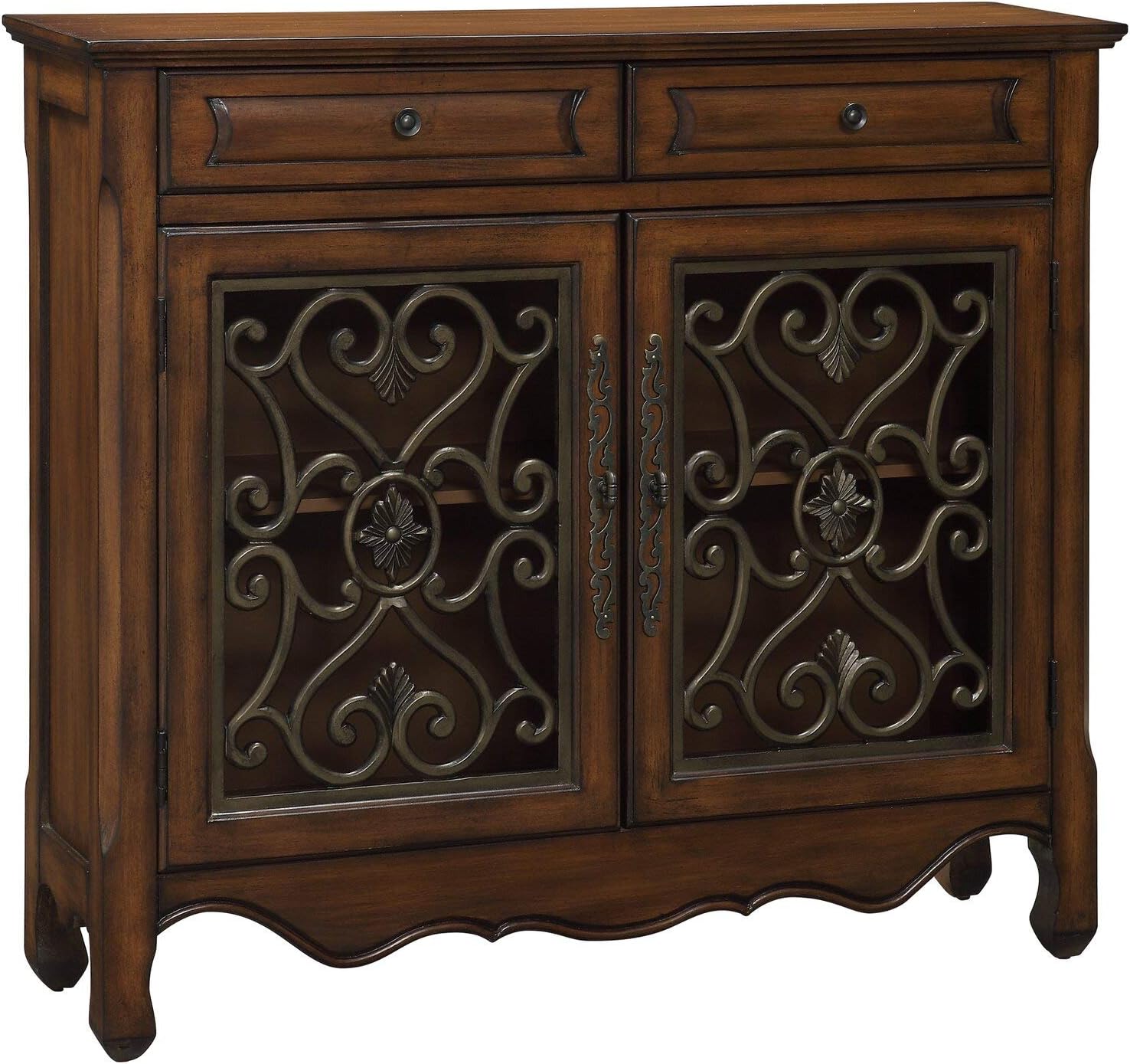 Mauzy 2 Door Accent Cabinet, Number of Interior Shelves: 1, Number of Drawers: 2