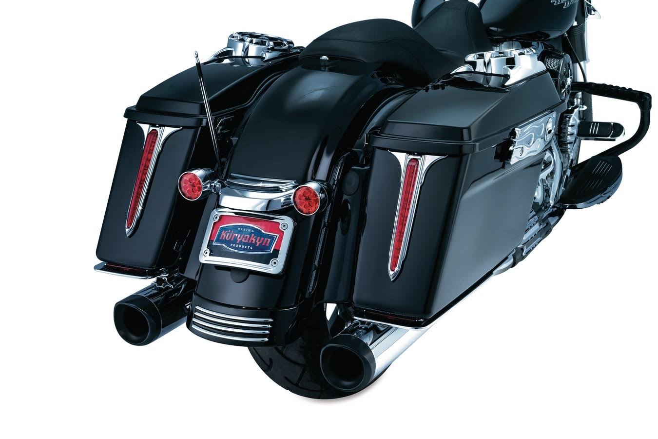 Kuryakyn 7262 Wedge LED Rear Saddlebag Accents - Chrome