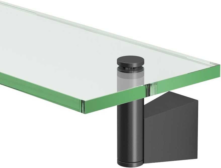 Gatco 4736 Bleu Glass Shelf, Satin Nickel Pack of 2