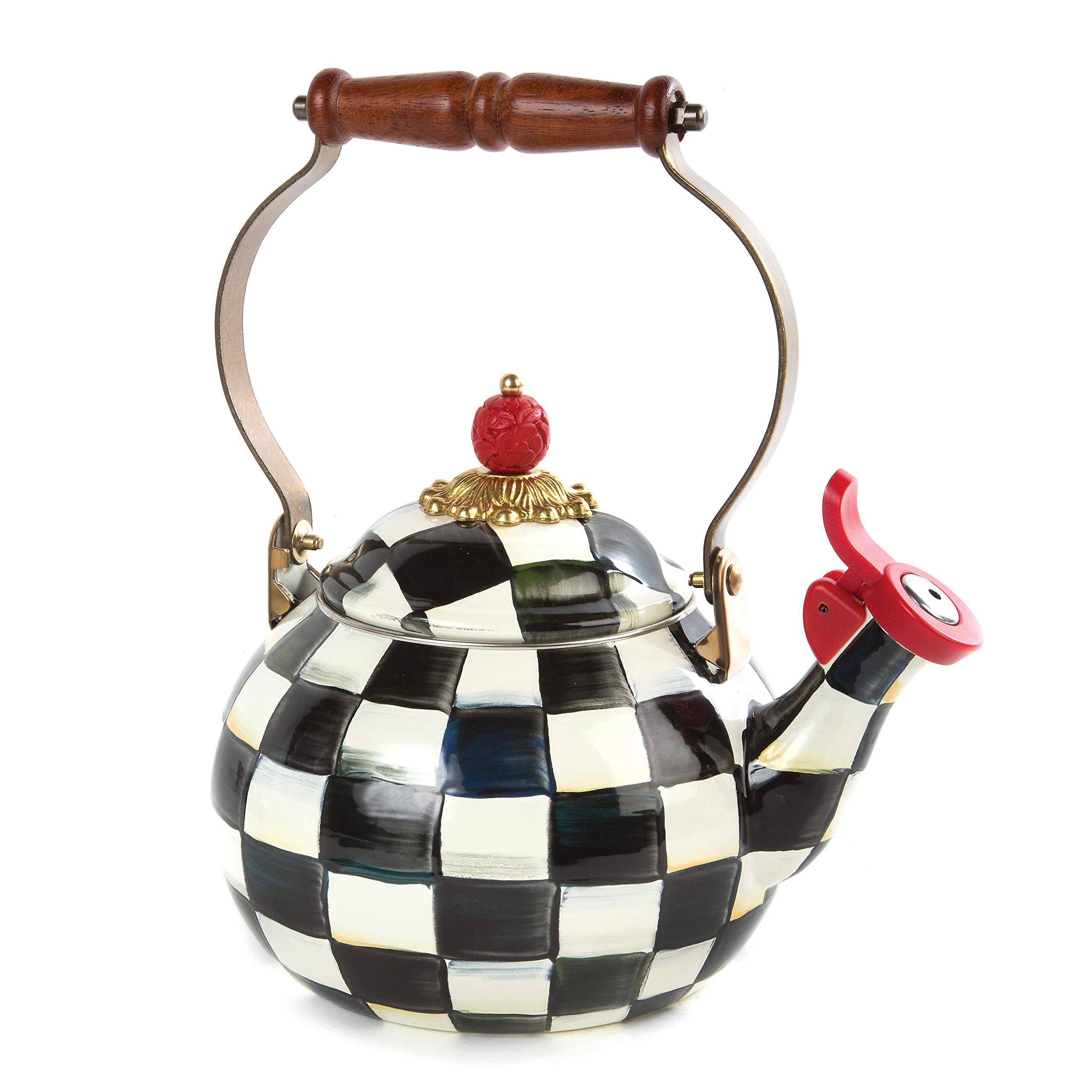 MacKenzie-Childs - Courtly Check Enamel Whistling Tea Kettle