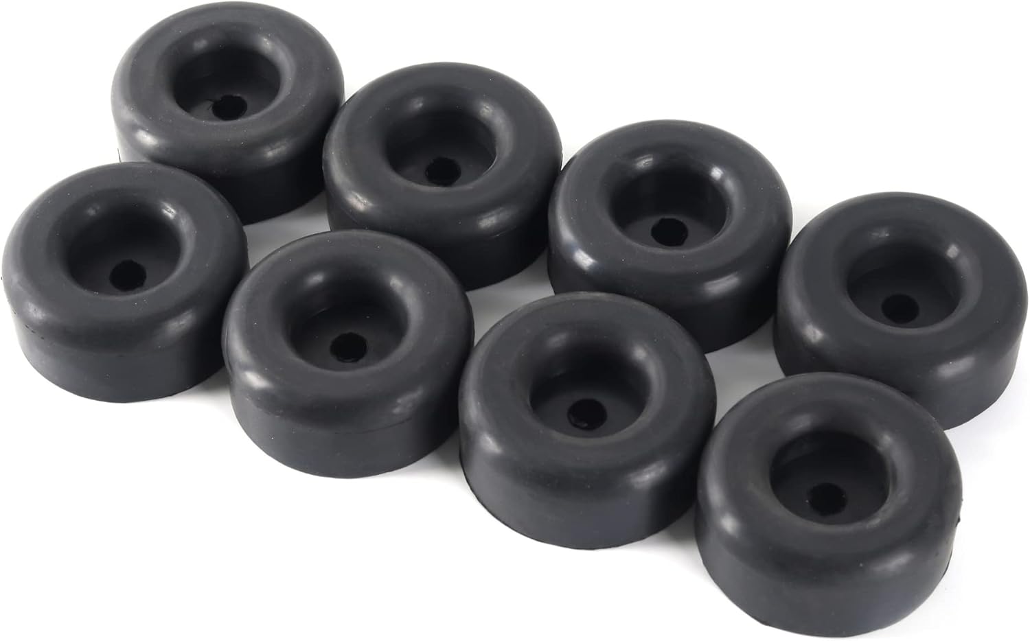 (8-Pack) TonGass 2.5&rdquo; Trailer Ramp Door Bumpers - Universal Fit Bumpers with 7/16&rdquo; Screw Holes - Premium Thick Automotive-Grade Rubber Bumpers - Round Rubber Bump Stops Suitable for Truck Tailgate