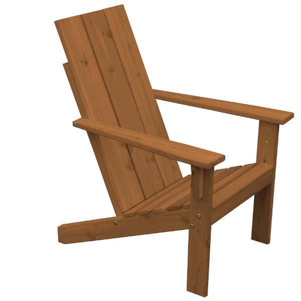 Western Red Cedar Modern Adirondack Chair Oak Stain