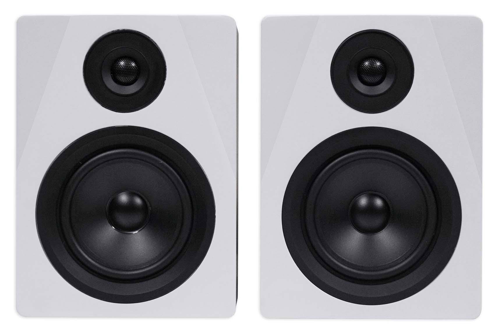Rockville APM5W 5.25x22 2-Way 250W Active/Powered USB Studio Monitor Speakers Pair