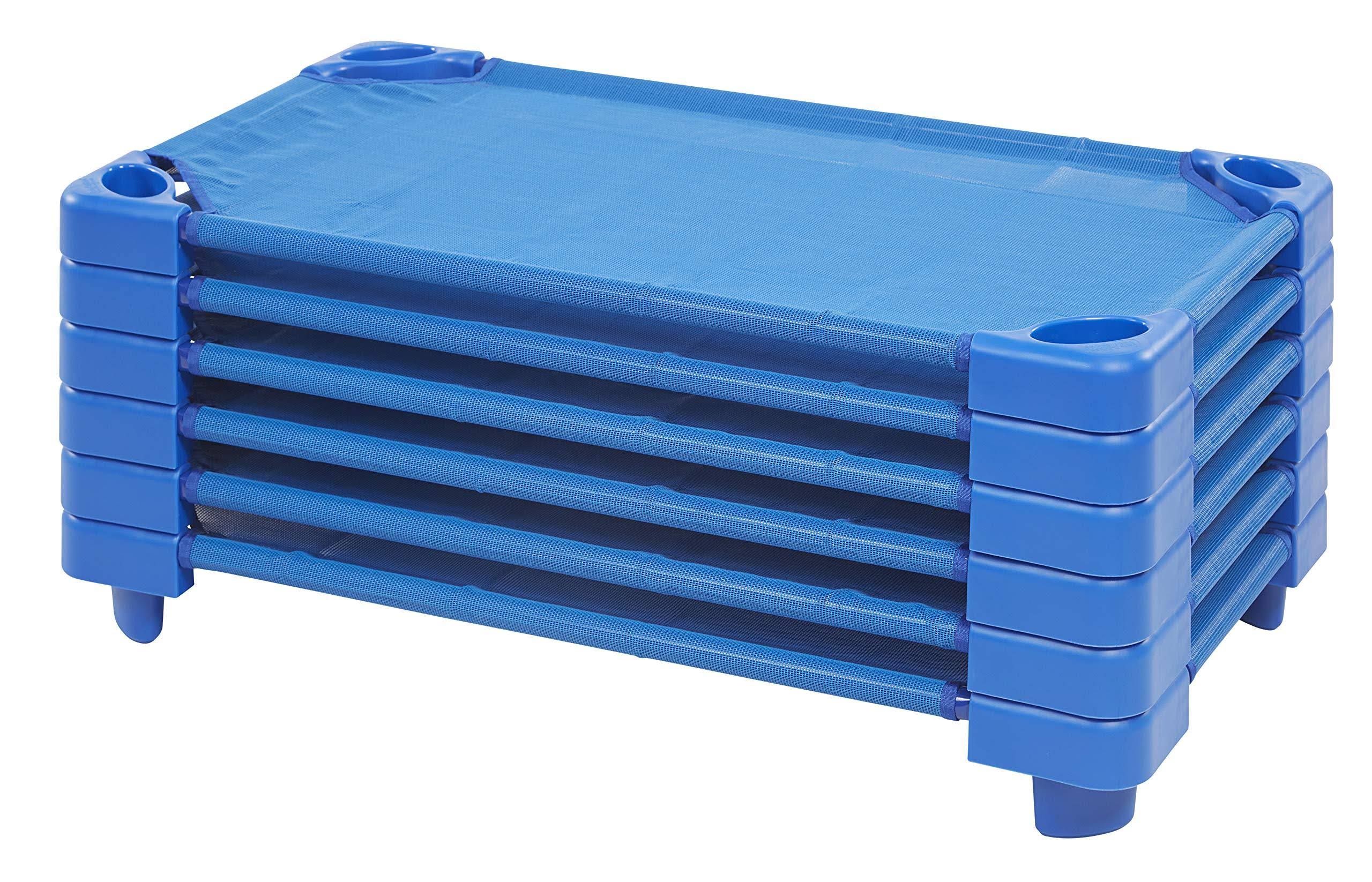 Ecr4kids Toddler RTA Stackable Kiddie Cot - Blue