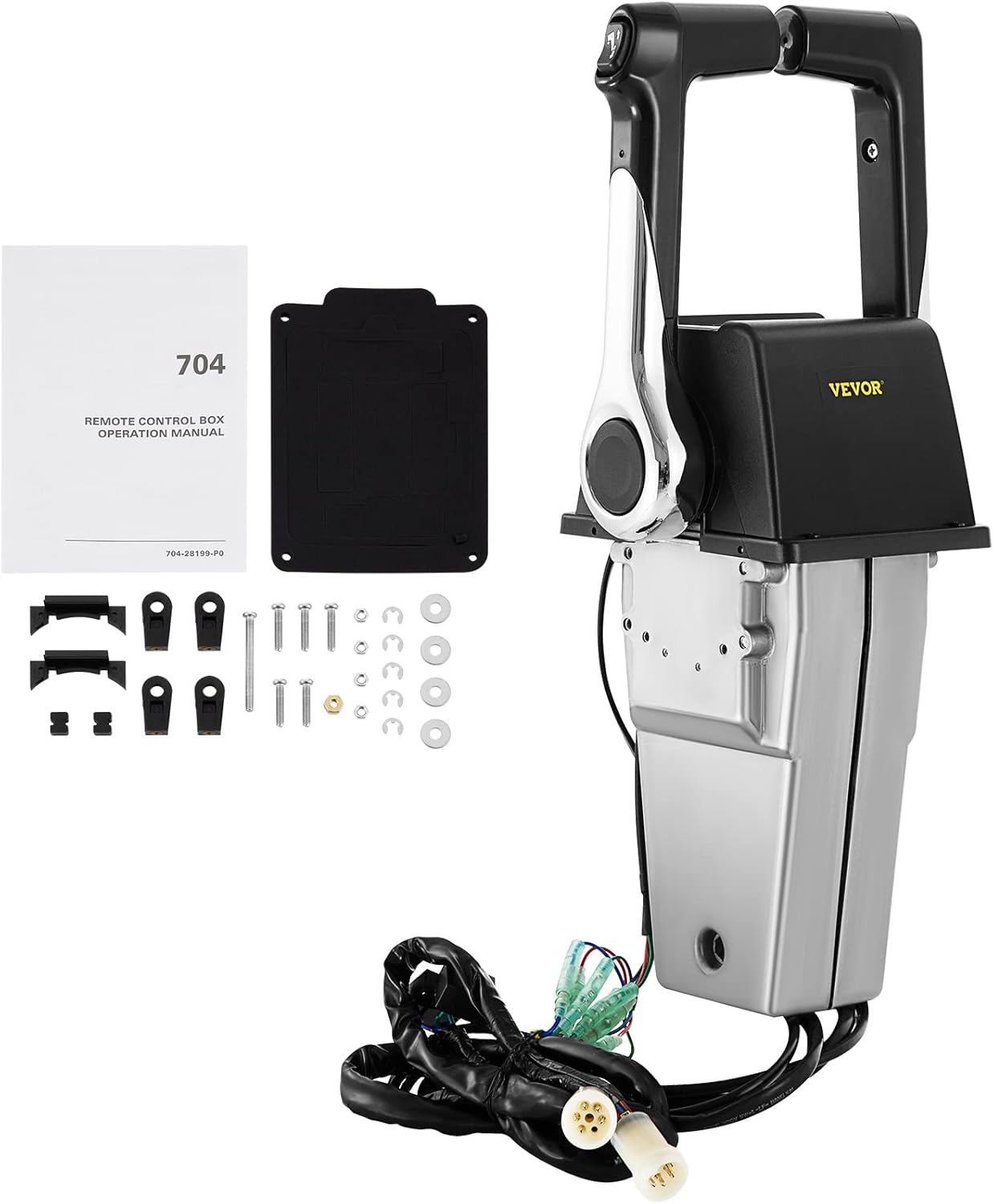 Mophorn Boat Throttle Twin Binnacle Remote Control Box Yamaha Outboards 704-48207-13 Outboard Remote Control Box Fit for Yamaha 704 Controls