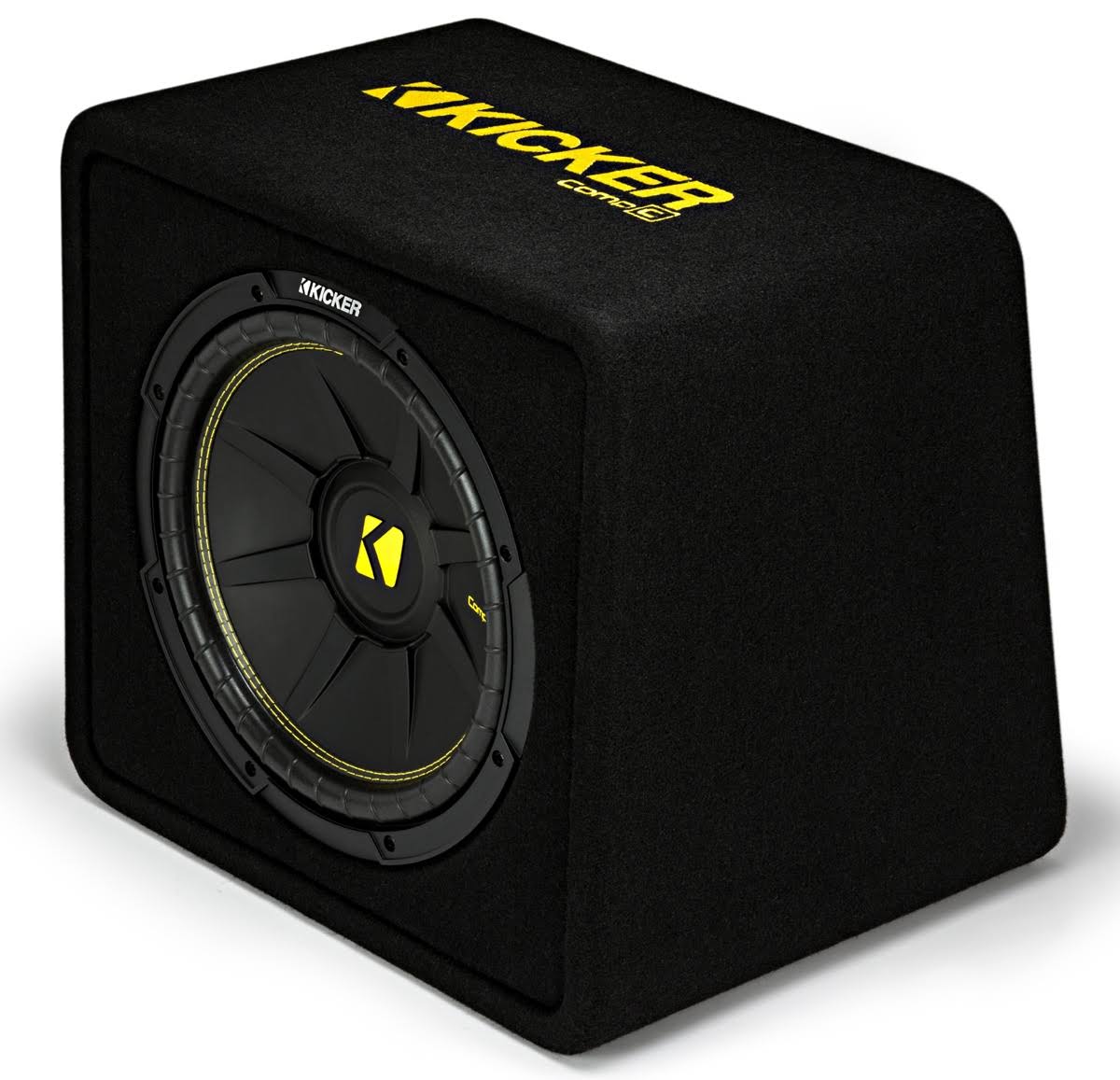 Kicker CompC Loaded Enclosures 44VCWC124 Car Subwoofer - 12x22 - Black Carpet