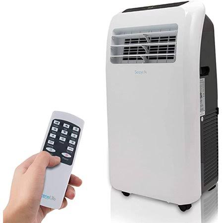 Serenelife Slpac8 8,000 BTU Portable Air Conditioner, 3-in-1 Floor AC Unit with Built-in Dehumidifier, Fan Modes, Remote Control