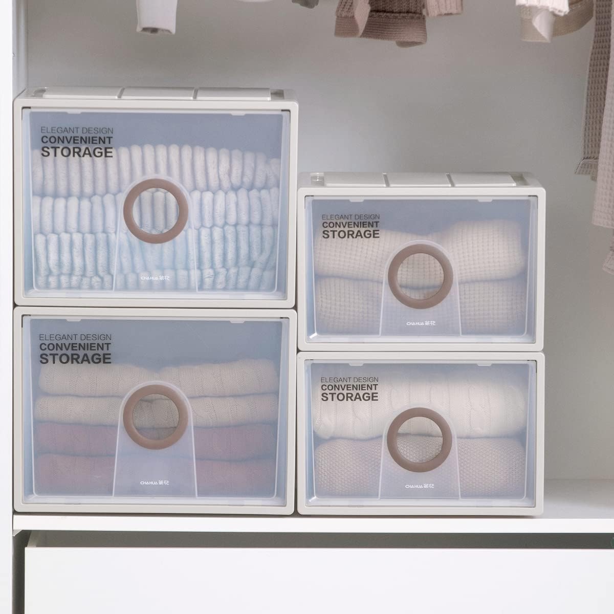 Stackable Storage Drawers, 23.5L, Pack of 2 (Medium)