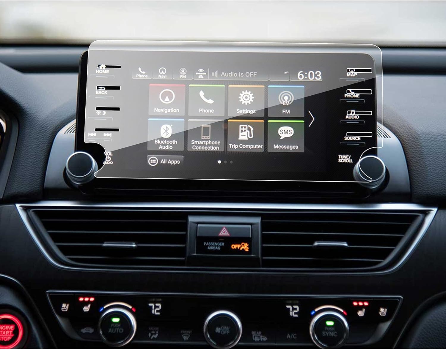 SXCY Screen Protector for 2018 2019 2020 2021 2022 Accord EX EX-L Touring EX-L 8 Inch Touch Screen Protective Film Tempered Glass HD Clear 9 Hardness Navigation Display Screen Cover