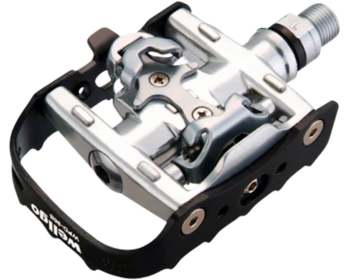 Wellgo WPD-95B Clipless/Clip Pedals Black/Silver
