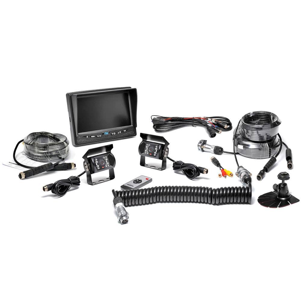 Rear View Safety RVS-770614-213 Backup Camera System - Two Camera Setup with Trailer Tow Quick Connect Kit