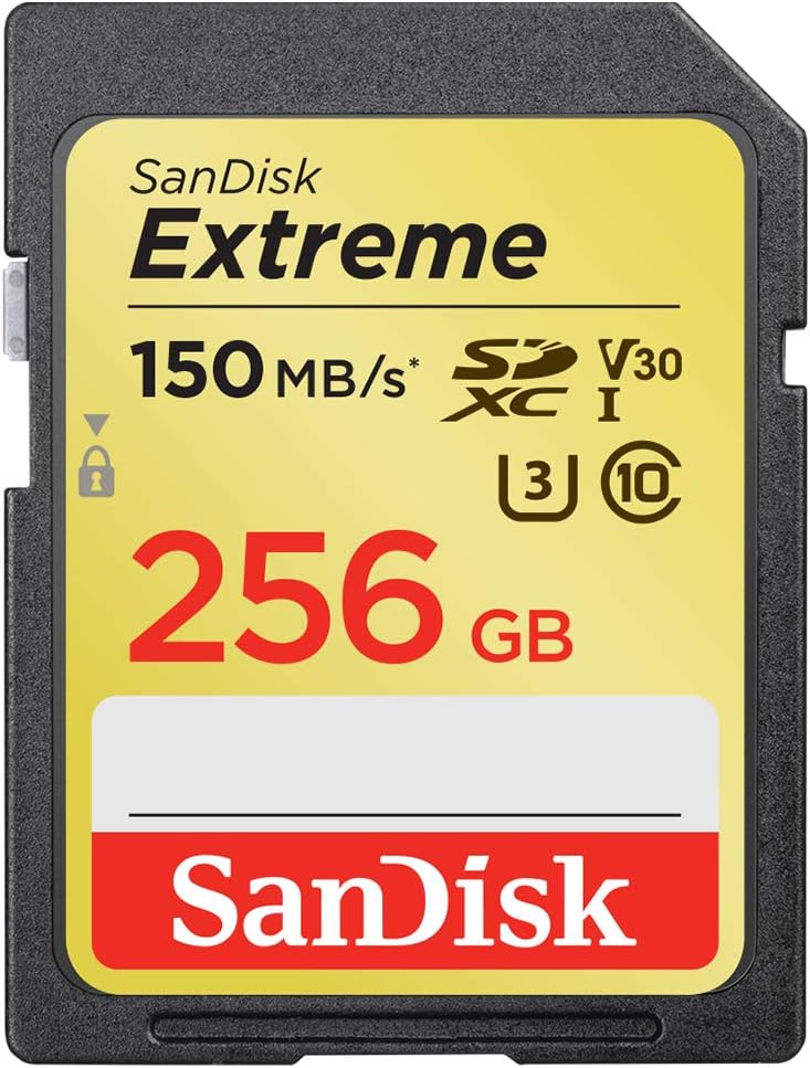 SanDisk 256GB Extreme SDXC UHS-I Card - C10, U3, V30, 4K UHD, SD Card - SDSDXV5-256G-GNCIN Pack of 2