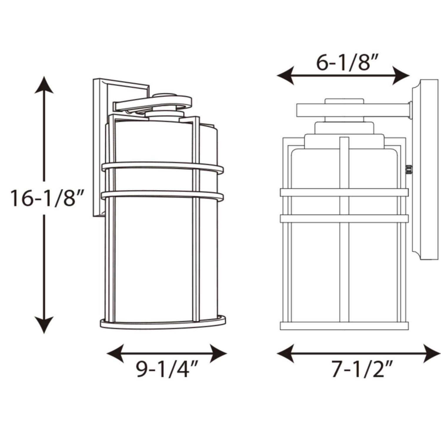 Progress Lighting P6064-31 Format Outdoor Wall Light, Black