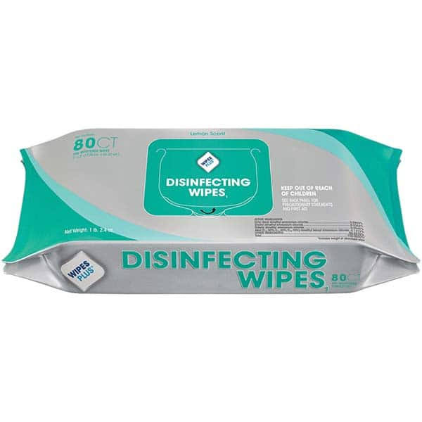 Tri-Chem Pack of (12), 80 CT, 7 x 8 Disinfecting Wipes - White Lemon Scented | Part #37701-SH